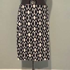 Ann Taylor Black and White Pencil Skirt